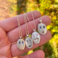 Load image into Gallery viewer, Fraser Hamilton Jewellery | Sapphire & Gold Mask Pendants on a Gold Chains