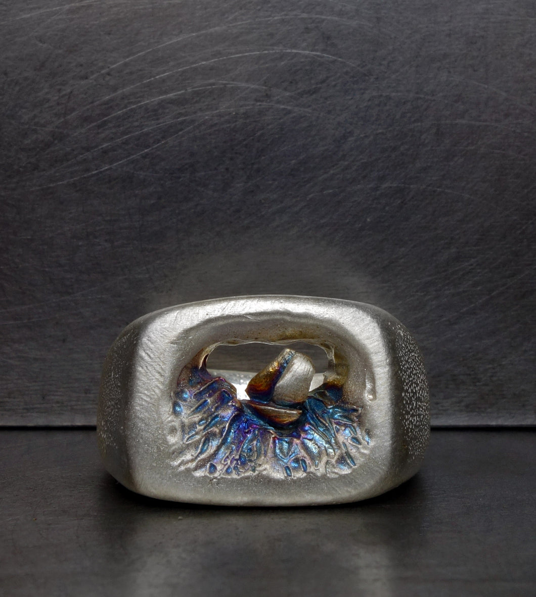 109 sailboat crashing waves size 10 SILVER SAMPLE SALE XMAS 2025