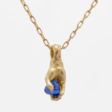 Load image into Gallery viewer, &#39;Heart&#39; sapphire hand pendant in blue
