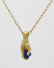 Load image into Gallery viewer, hand pendant blue heart
