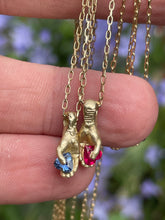 Load image into Gallery viewer, &#39;Heart&#39; sapphire hand pendant in blue

