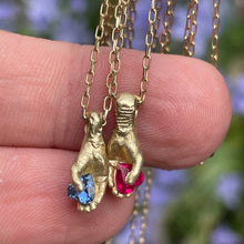 Load image into Gallery viewer, &#39;Heart&#39; ruby hand pendant
