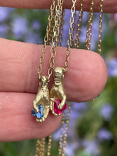 Load image into Gallery viewer, &#39;Heart&#39; sapphire hand pendant in blue
