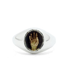 Load image into Gallery viewer, Fraser Hamilton Jewellery | &#39;Breach&#39; Silver Signet Ring set with a Gold Hand
