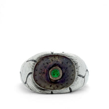 Load image into Gallery viewer, Fraser Hamilton Jewellery | &#39;Cavern&#39; tsavorite and silver signet ring
