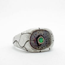 Load image into Gallery viewer, Fraser Hamilton Jewellery | &#39;Cavern&#39; tsavorite and silver signet ring
